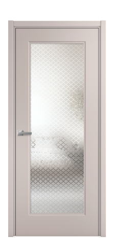 Дверь межкомнатная Рино 1 Цвет Пудра Покрытие Эмаль  Наличник L 50 Цена 46335