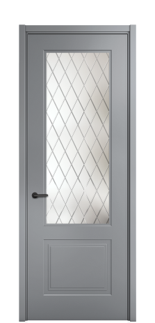 Дверь межкомнатная Рино 2 Цвет Гриджио Покрытие ЭМАЛИ Эмаль Наличник L 50 Цена 48689