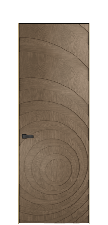 Дверь межкомнатная Капричио 03 Цвет Дуб Мускат Покрытие ШПОН Дуб Наличник Скрытый короб золото Цена 68089