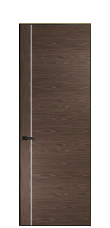 Дверь межкомнатная Ветро 17 Цвет Эспрессо 021С Покрытие ШПОН Мультишпон Наличник Скрытый короб золото Цена 18301
