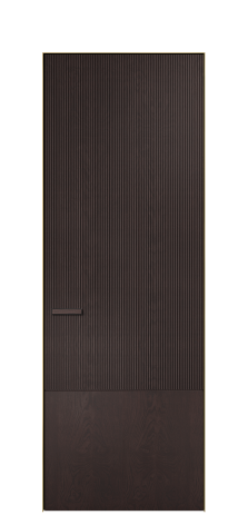 Дверь межкомнатная Бриз 3 Цвет Мореный Дуб Покрытие ШПОН Дуб Наличник  Скрытый короб золото Цена 68089